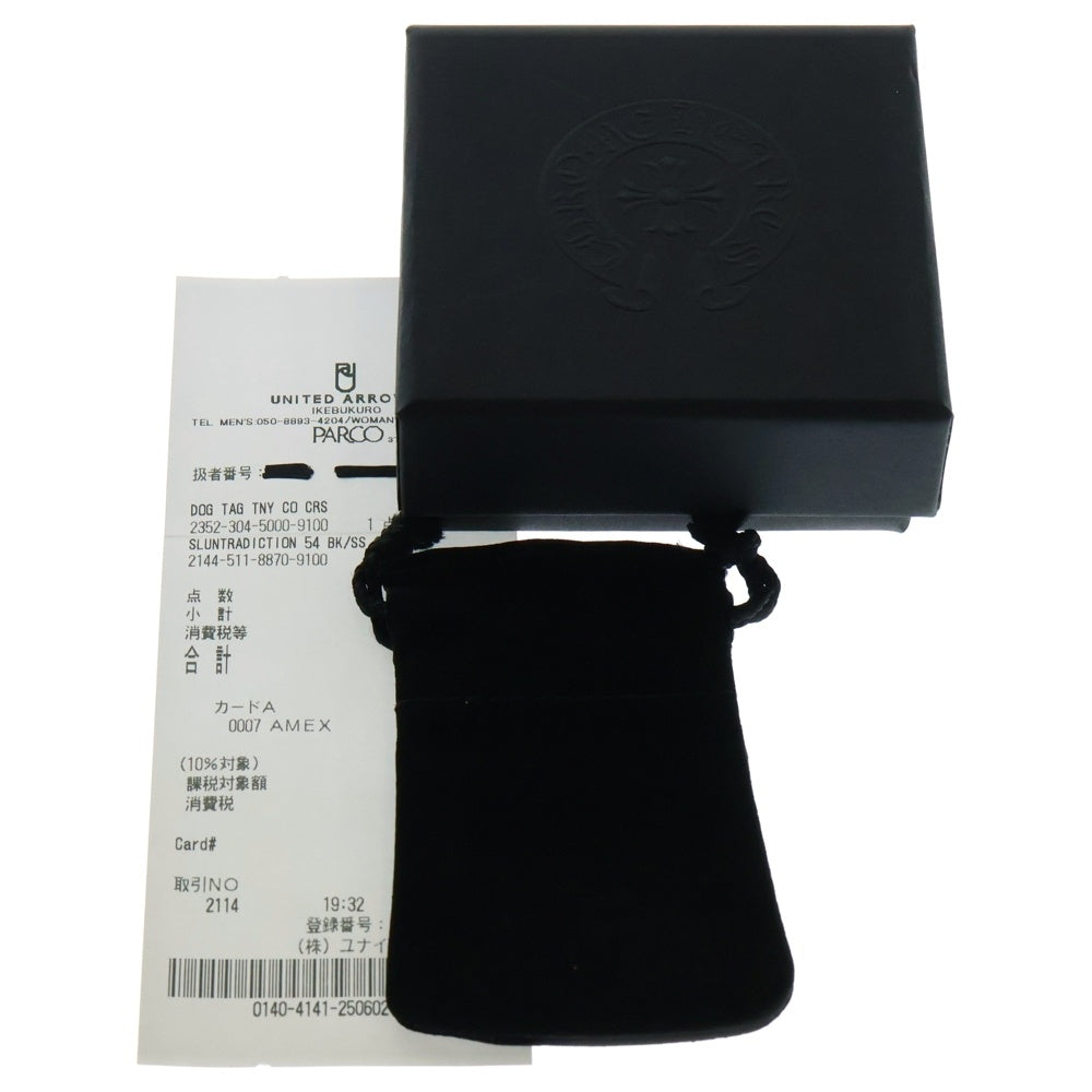 CHROME HEARTS(クロムハーツ) DT TNY CO CRS タイニーカットアウトクロスドッグタグ チャーム ペンダントトップ シルバー BCA252