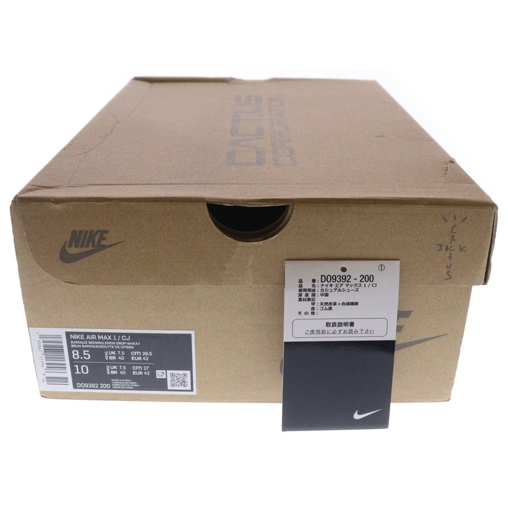 NIKE(ナイキ) ×TRAVIS SCOTT AIR MAX 1 CACTUS BROWN トラヴィススコット エアマックス 1 カクタス ローカットスニーカー マルチ US8.5/26.5cm DO9392-200