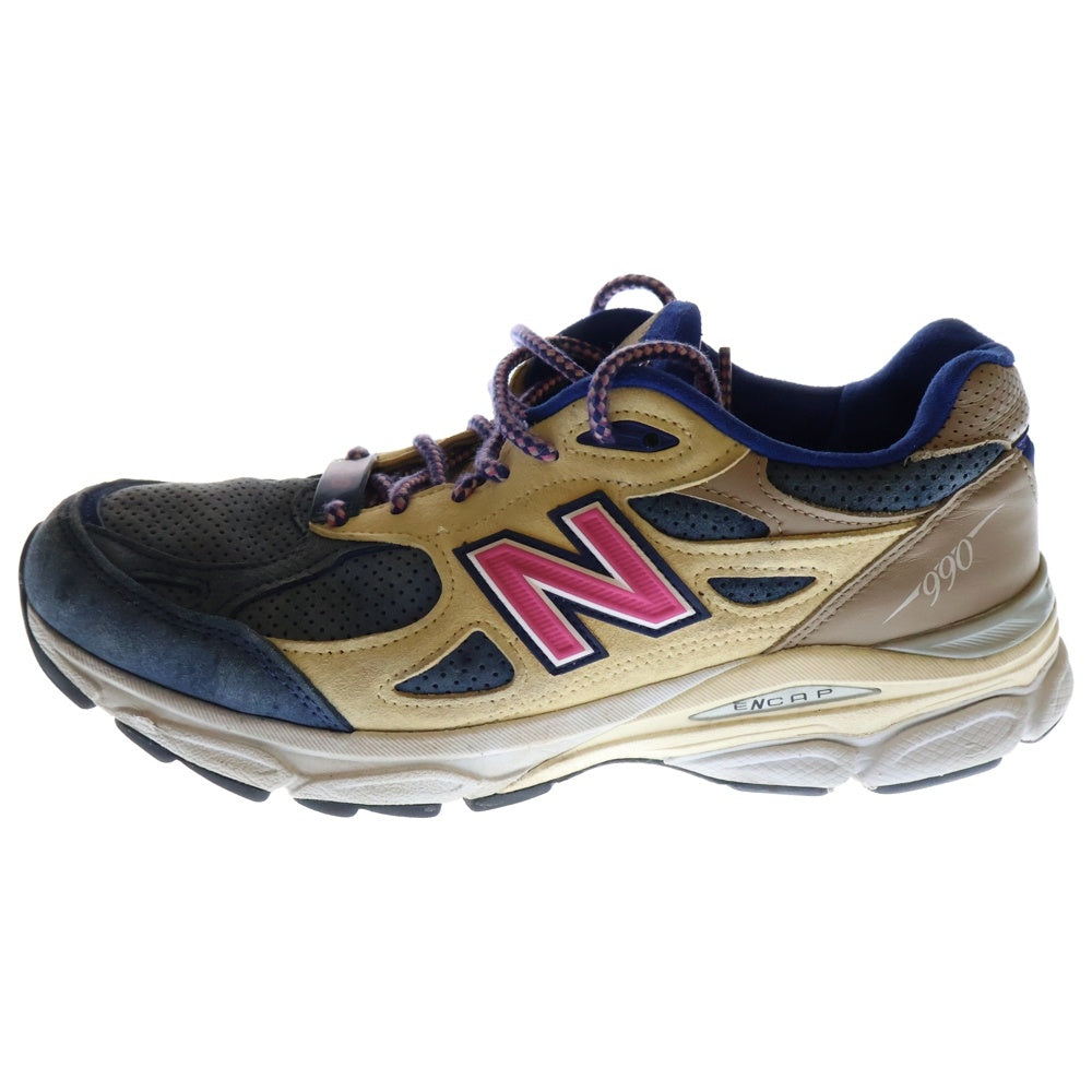 New Balance(ニューバランス) ×KITH M990KH3 DAYTONA キス 990V3 デイトナ ローカットスニーカーシューズ ベージュ/ブルー US8.5/26.5cm