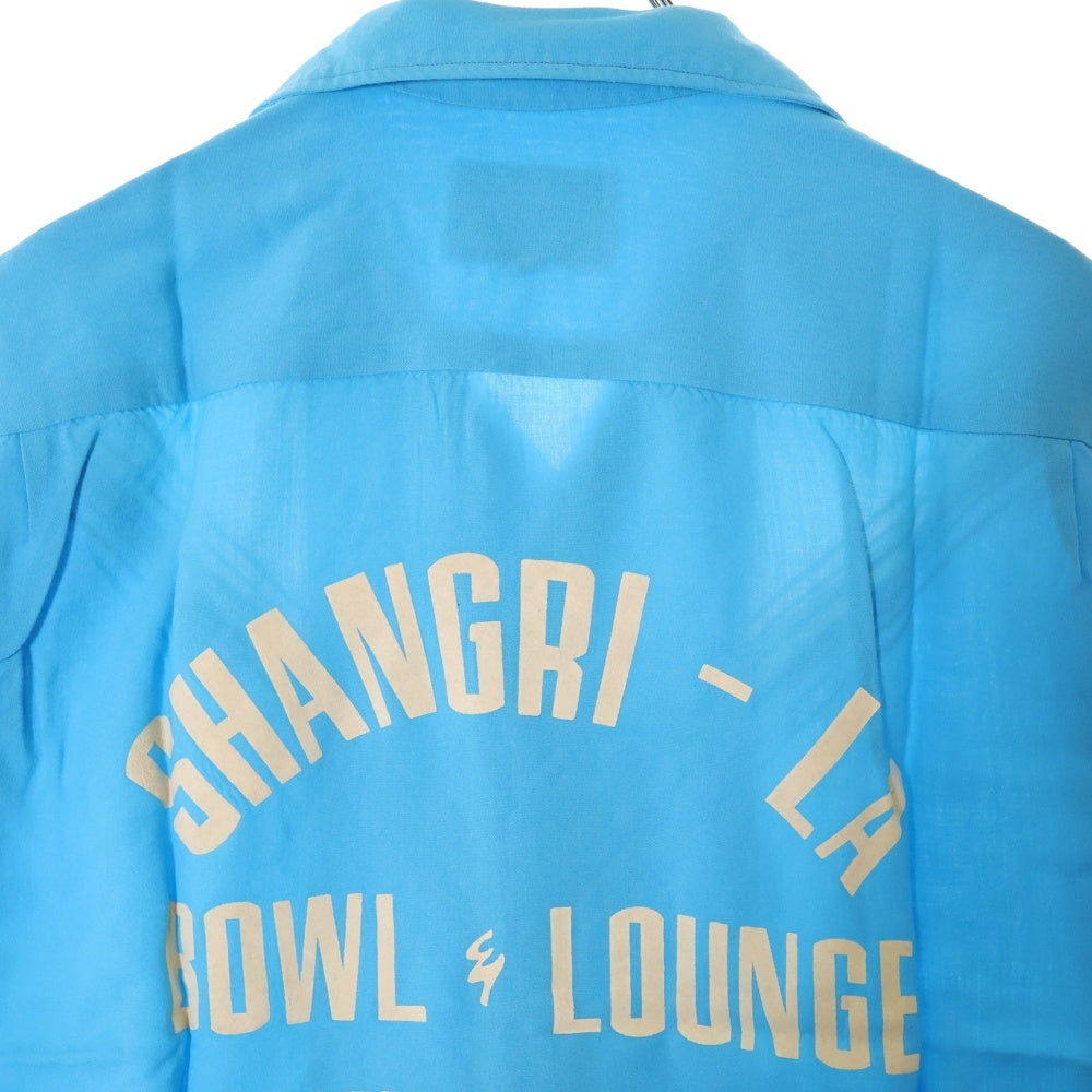 VINTAGE(ヴィンテージ) 60S VINTAGE KING LOUIE ヴィンテージ キングルイ Vライン切替 バックプリント ボーリング 半袖シャツ ブルー
