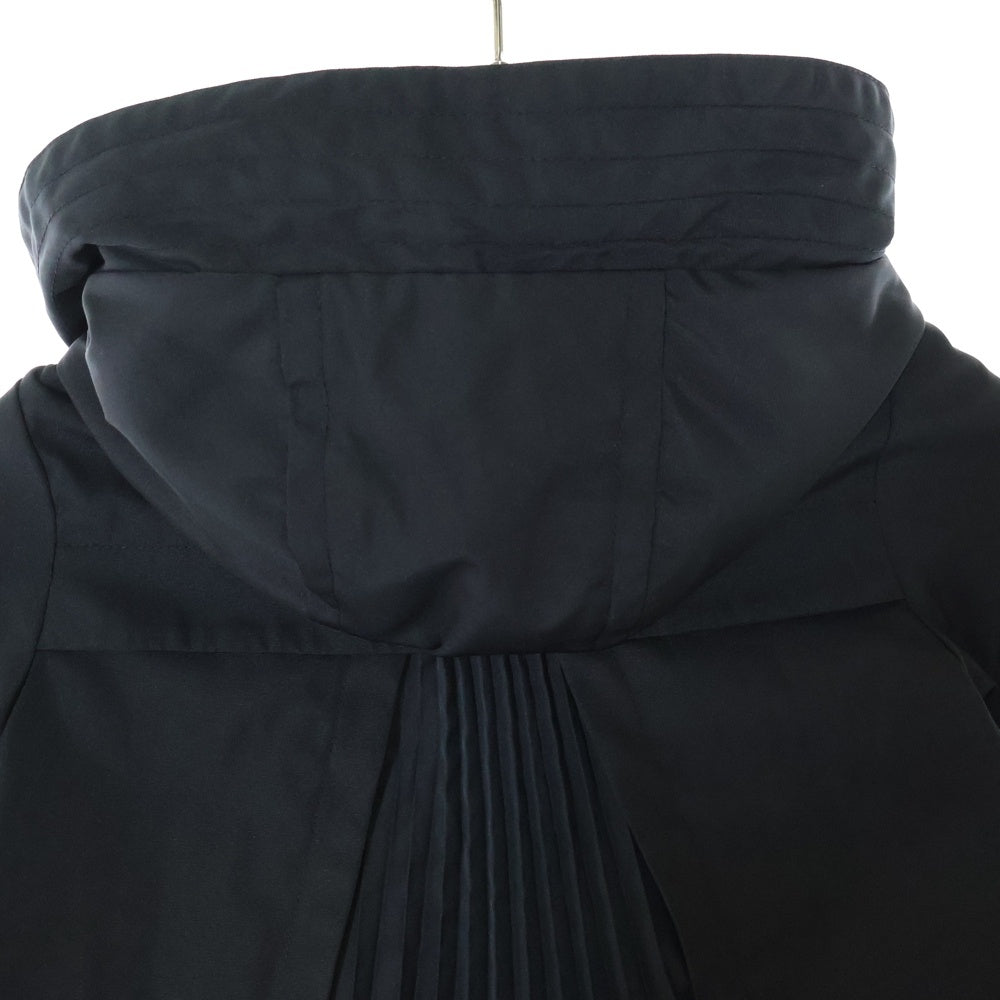 MONCLER(モンクレール) 21AW ATHELAS アセラス ポリエステル プリーツフーデッドコート ジャケット キッズ ブラック G19541C71110 54AUF