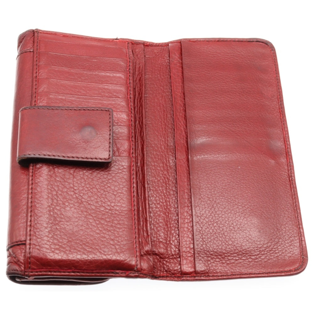 Chloe(クロエ) パディントン 南京錠 シルバー金具 レザーロングウォレット 長財布 レッド