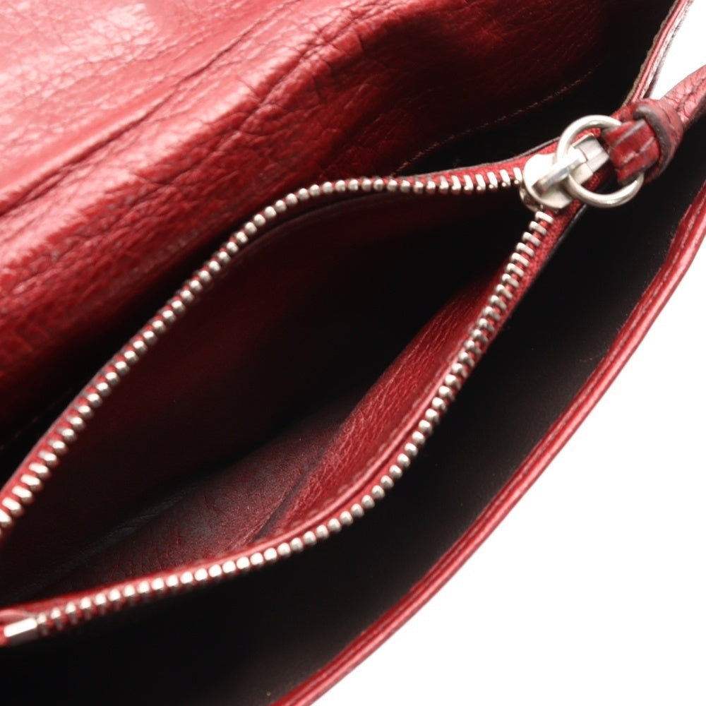 Chloe(クロエ) パディントン 南京錠 シルバー金具 レザーロングウォレット 長財布 レッド