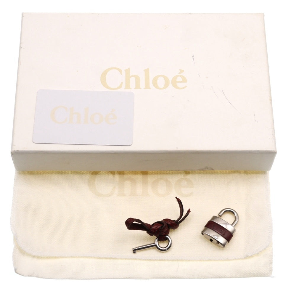 Chloe(クロエ) パディントン 南京錠 シルバー金具 レザーロングウォレット 長財布 レッド