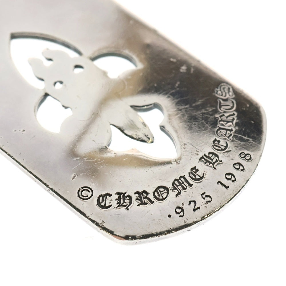 CHROME HEARTS(クロムハーツ) D TAG LRG FLE DAG AFTER 4P DIAフレア ダガー アフター 4Pダイヤ ラージ ドッグタグ ペンダントトップ シルバー