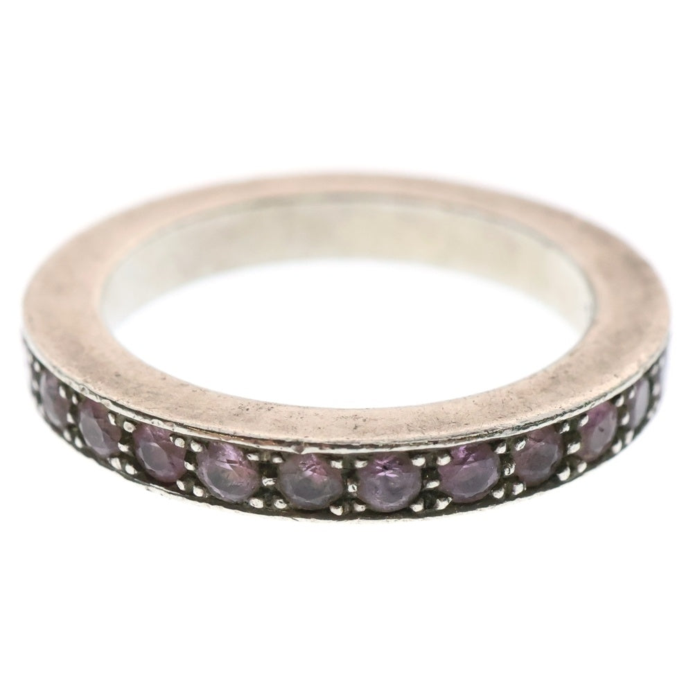 CHROME HEARTS(クロムハーツ) 3mm SPACER AFTER P SAP 3mmスペーサー アフター パヴェ ピンクサファイア リング シルバー