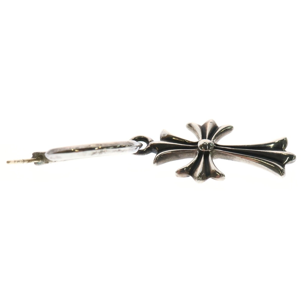 CHROME HEARTS(クロムハーツ) TINY CH CROSS AFTER P SAP タイニーCHクロス アフターPAVEサファイア フープピアス シルバー