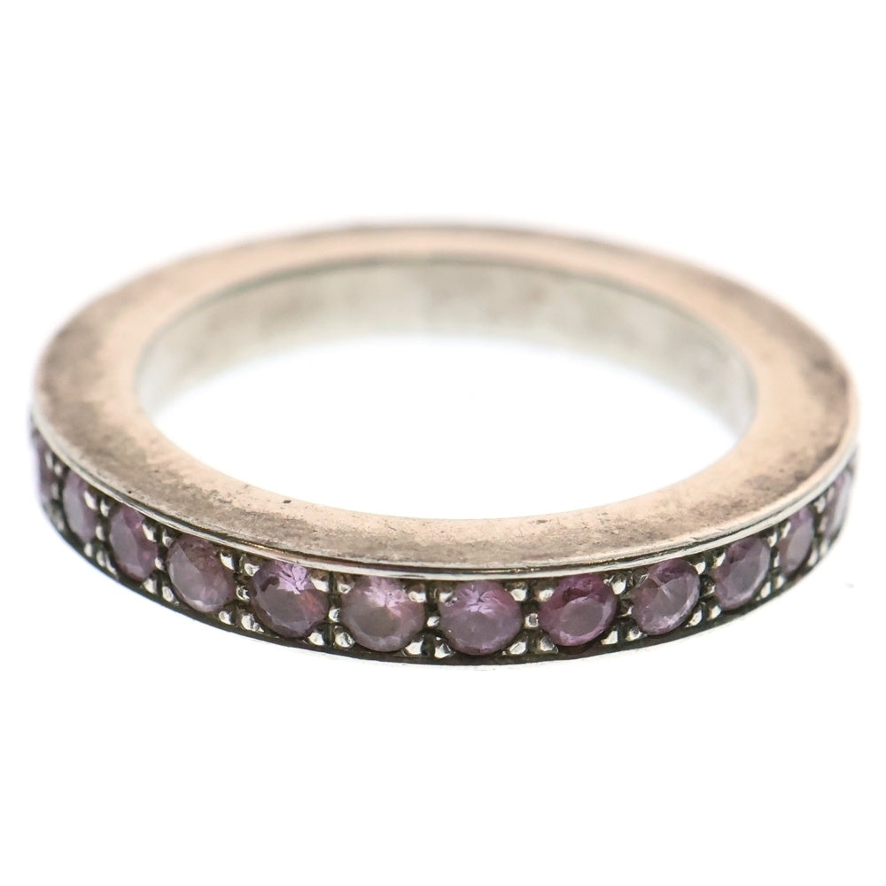 CHROME HEARTS(クロムハーツ) 3mm SPACER AFTER P SAP 3mmスペーサー アフター パヴェ ピンクサファイア リング シルバー
