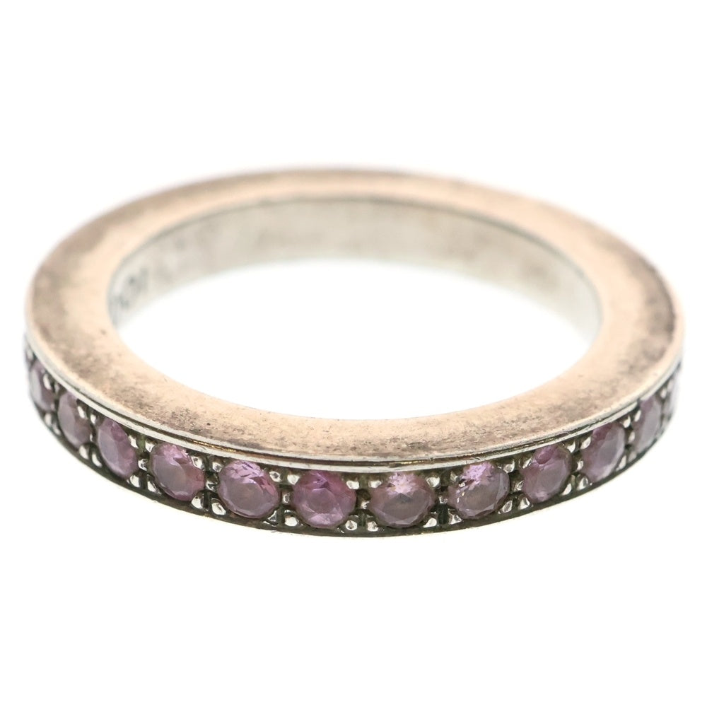 CHROME HEARTS(クロムハーツ) 3mm SPACER AFTER P SAP 3mmスペーサー アフター パヴェ ピンクサファイア リング シルバー