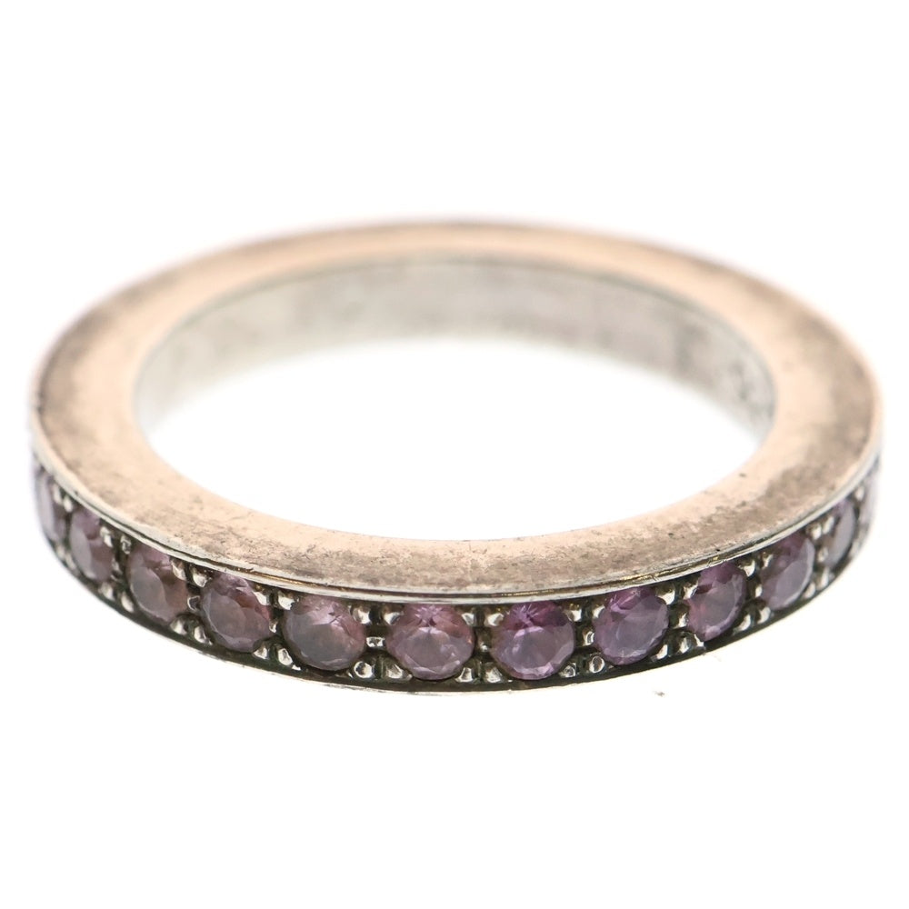 CHROME HEARTS(クロムハーツ) 3mm SPACER AFTER P SAP 3mmスペーサー アフター パヴェ ピンクサファイア リング シルバー