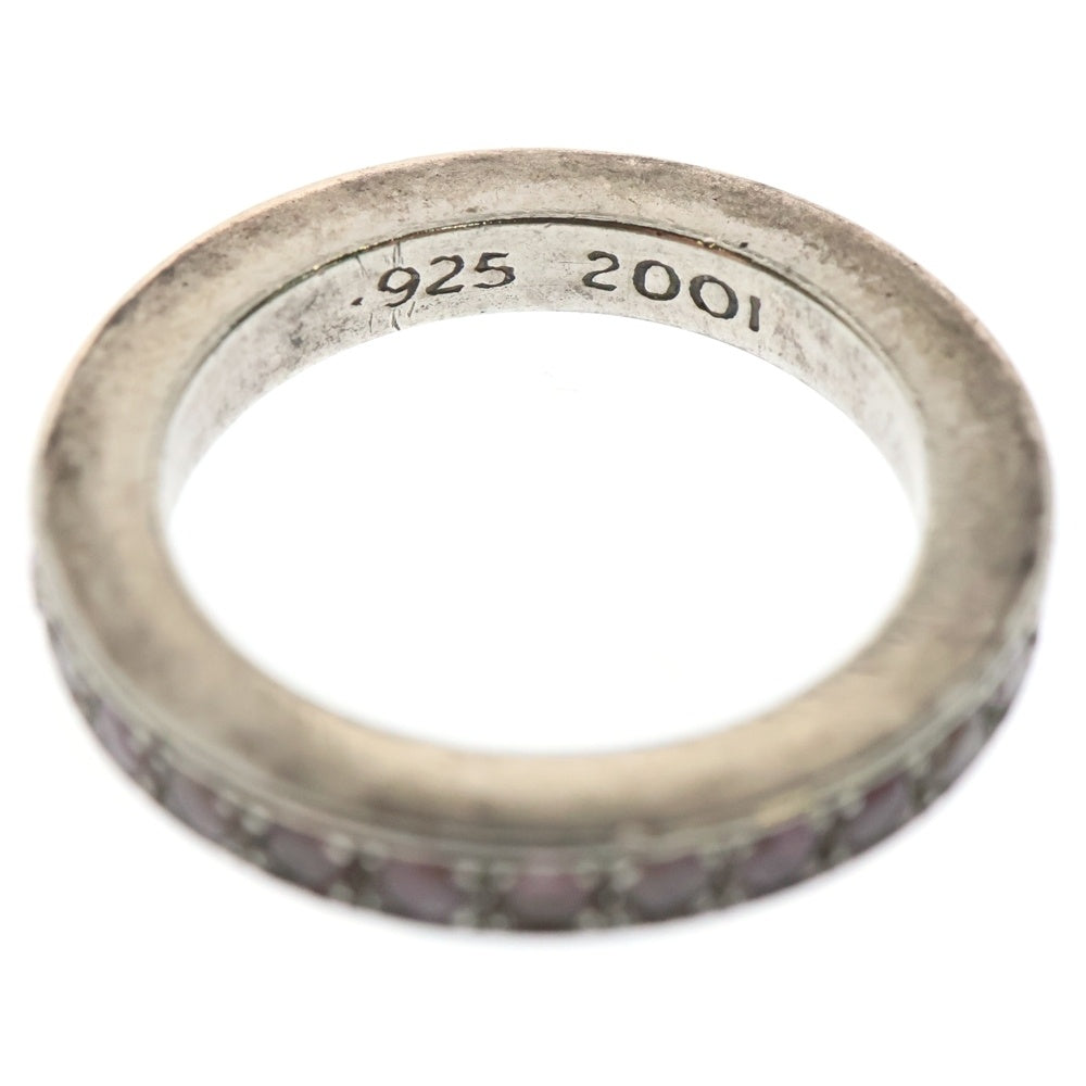 CHROME HEARTS(クロムハーツ) 3mm SPACER AFTER P SAP 3mmスペーサー アフター パヴェ ピンクサファイア リング シルバー