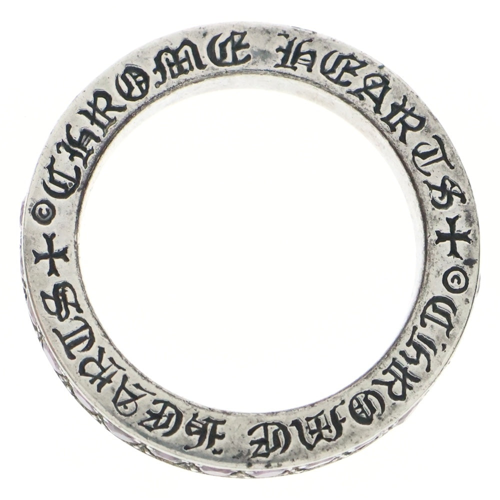 CHROME HEARTS(クロムハーツ) 3mm SPACER AFTER P SAP 3mmスペーサー アフター パヴェ ピンクサファイア リング シルバー