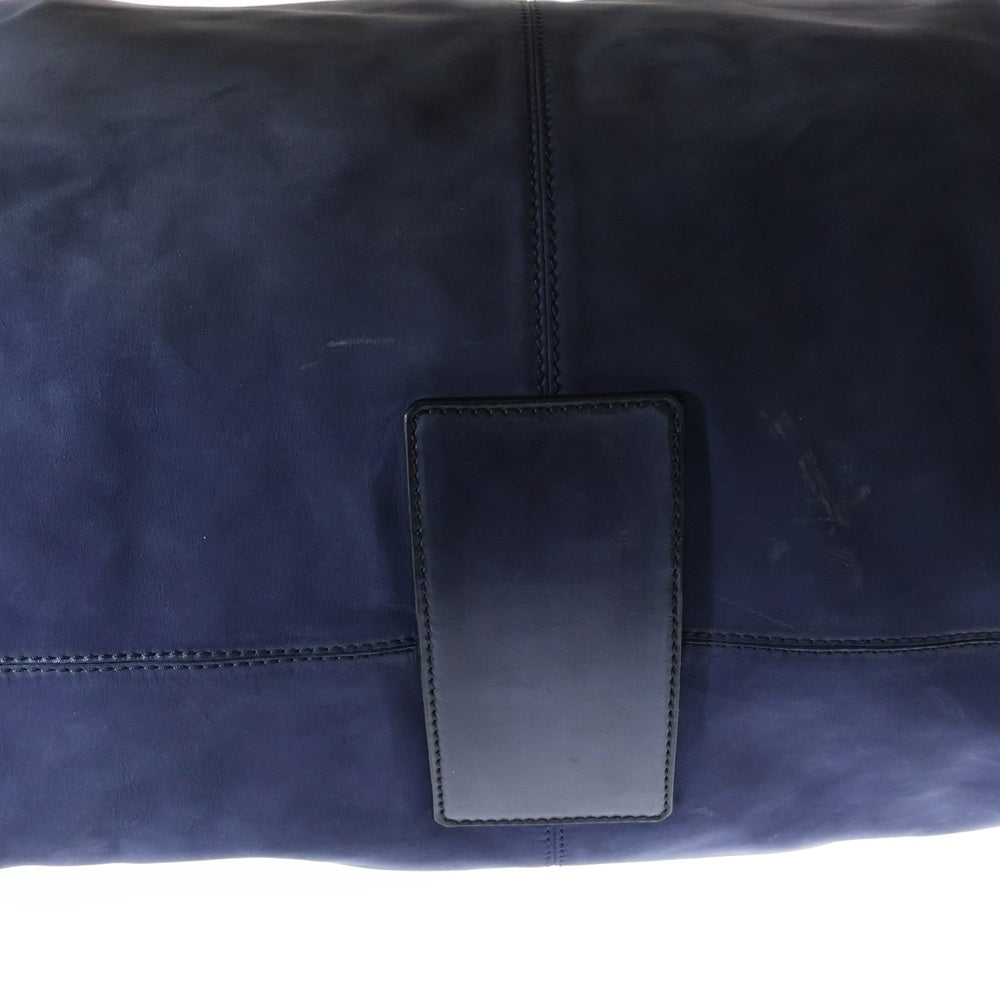 Berluti(ベルルッティ) ブルーパティーヌ レザー スウェード切り替え ボストン トラベル バッグ ネイビー MB0183