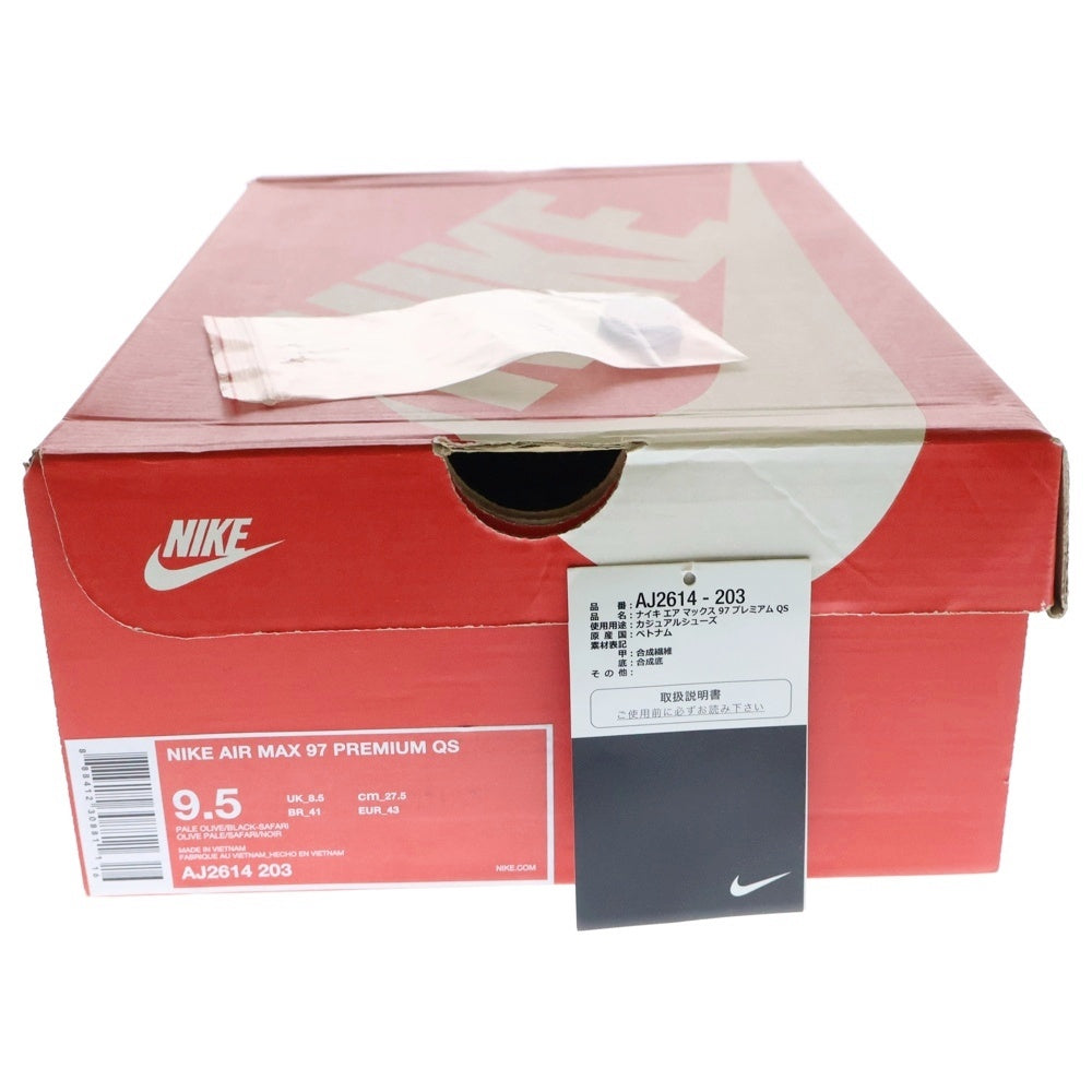 NIKE(ナイキ) AIR MAX 97 PREMIUM QS COUNTRY CAMO エアマックス プレミアム カントリーカモ ローカットスニーカー カーキ/ブラック US9.5/27.5cm AJ2614-203