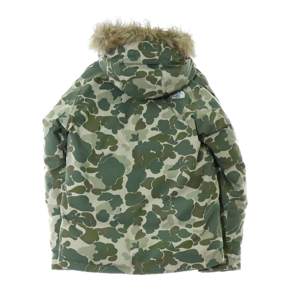 THE NORTH FACE(ザノースフェイス) ELEBUS JACKET エレバス カモ柄 ファー フーデッドダウンジャケット グリーン ND91311