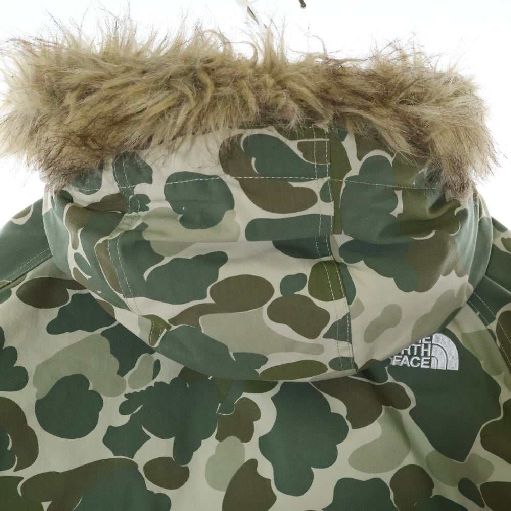 THE NORTH FACE(ザノースフェイス) ELEBUS JACKET エレバス カモ柄 ファー フーデッドダウンジャケット グリーン ND91311