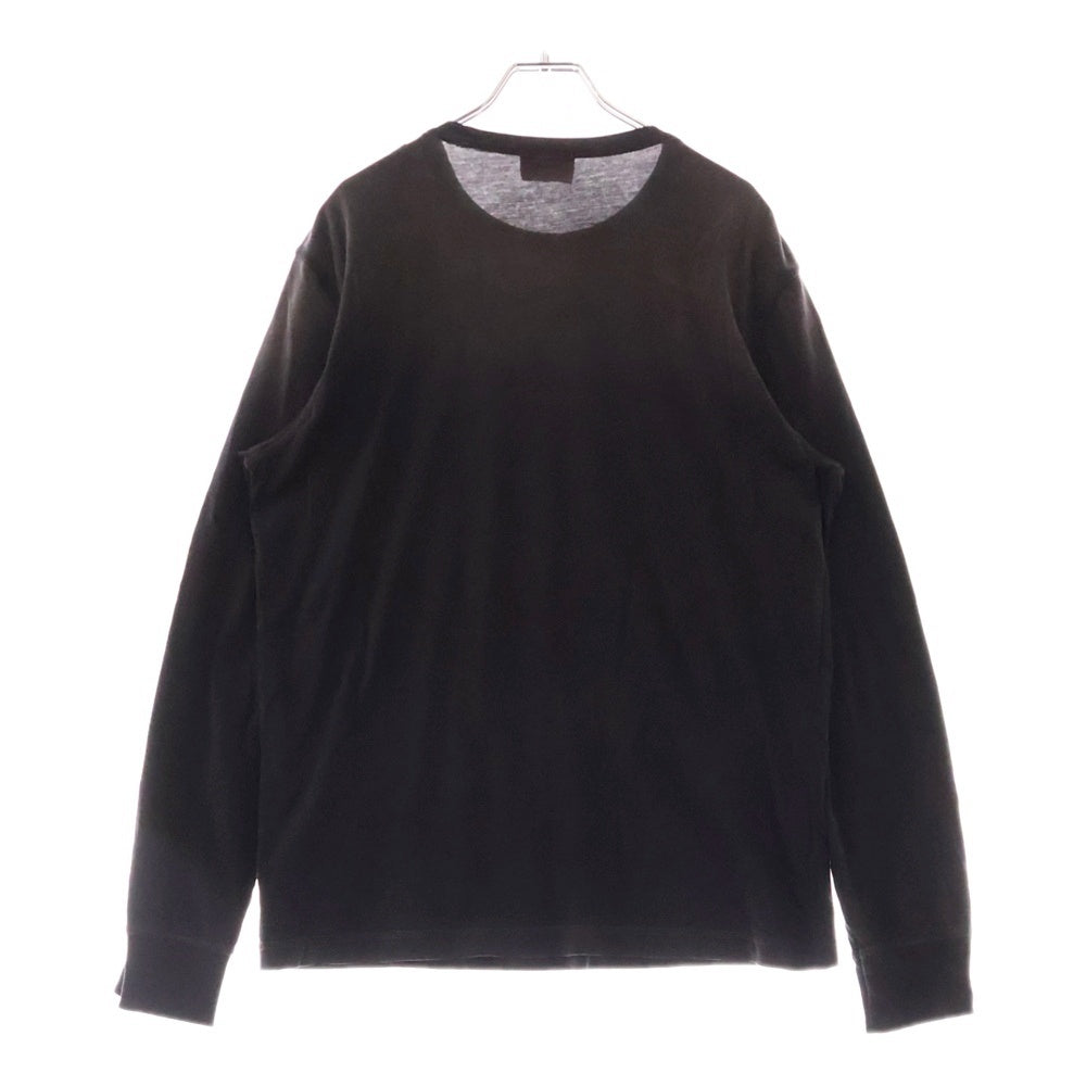 DIESEL(ディーゼル) ロゴプリント クルーネック長袖Tシャツ ロングスリーブカットソー ブラック A14021 0AJDD