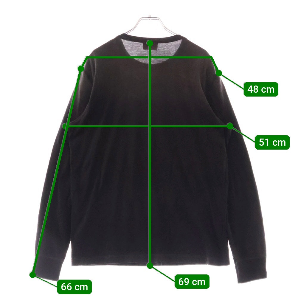 DIESEL(ディーゼル) ロゴプリント クルーネック長袖Tシャツ ロングスリーブカットソー ブラック A14021 0AJDD