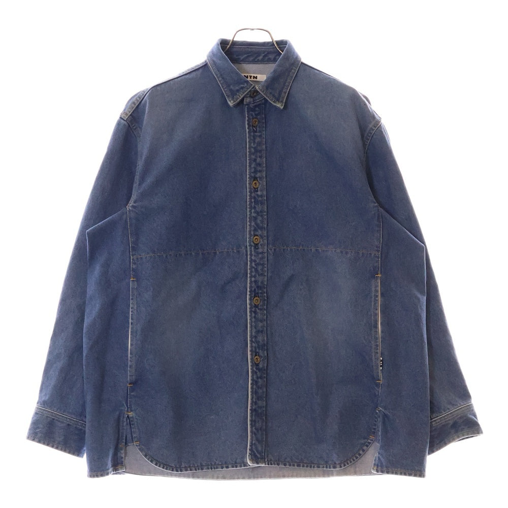 NTN(エヌティーエヌ) 24SS ASCENT DENIM SHIRT アセット デニム 長袖シャツ ロングスリーブ ブルー 24-NS009031B