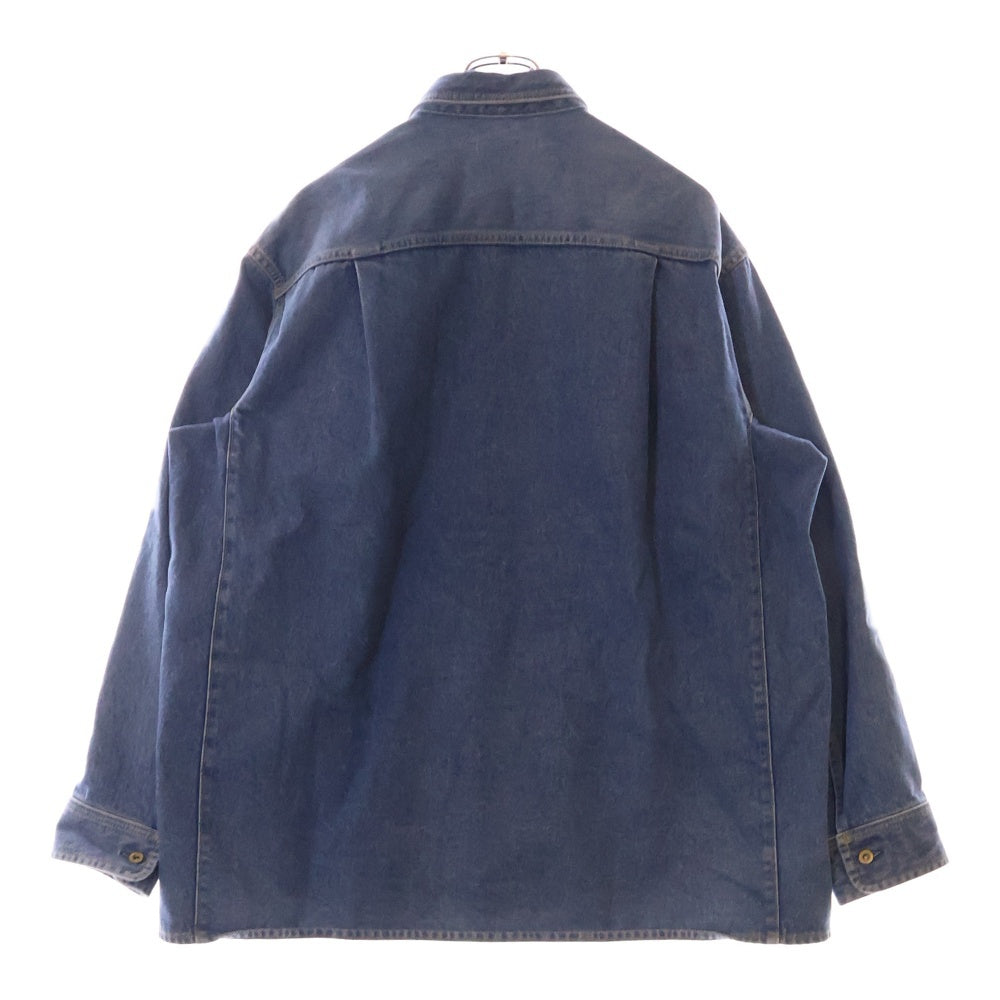 NTN(エヌティーエヌ) 24SS ASCENT DENIM SHIRT アセット デニム 長袖シャツ ロングスリーブ ブルー 24-NS009031B