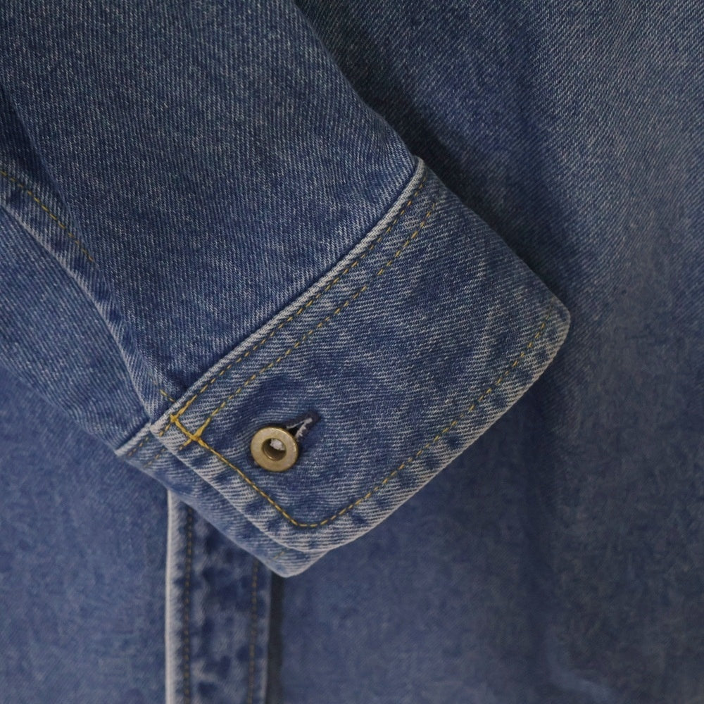NTN(エヌティーエヌ) 24SS ASCENT DENIM SHIRT アセット デニム 長袖シャツ ロングスリーブ ブルー 24-NS009031B