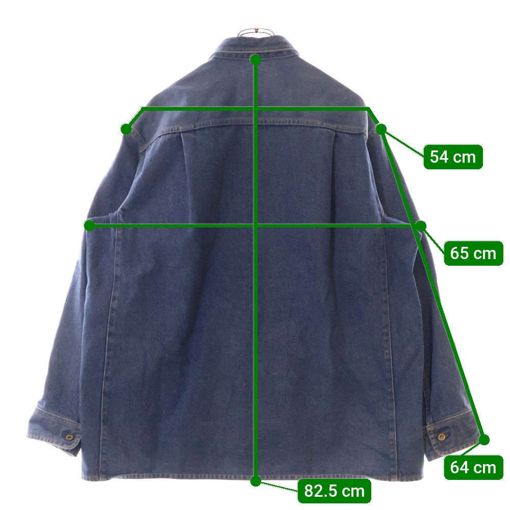 NTN(エヌティーエヌ) 24SS ASCENT DENIM SHIRT アセット デニム 長袖シャツ ロングスリーブ ブルー 24-NS009031B