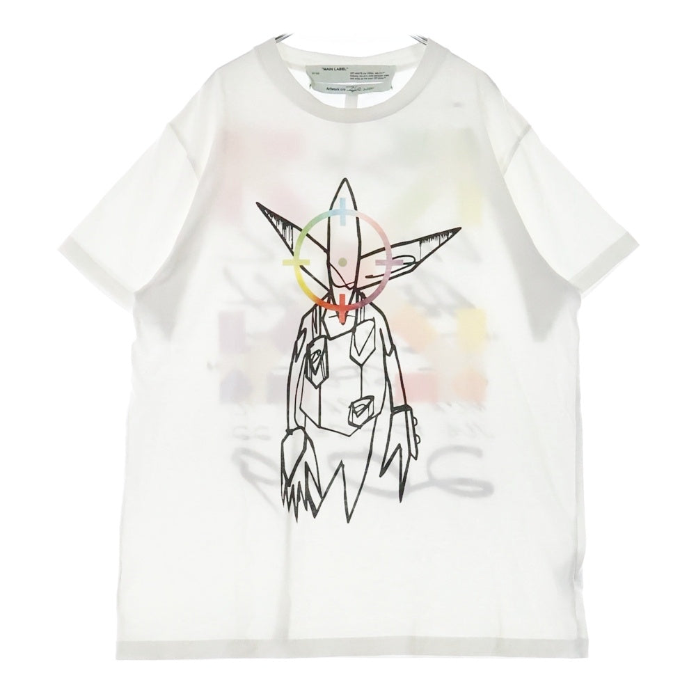 OFF-WHITE(オフホワイト) 20SS FUTURA ALIEN S/S OVER TEE フューチュラエイリアンプリントTシャツ 半袖クルーネックカットソー ホワイト OMAA038S20185050