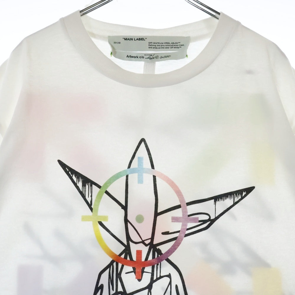 OFF-WHITE(オフホワイト) 20SS FUTURA ALIEN S/S OVER TEE フューチュラエイリアンプリントTシャツ 半袖クルーネックカットソー ホワイト OMAA038S20185050