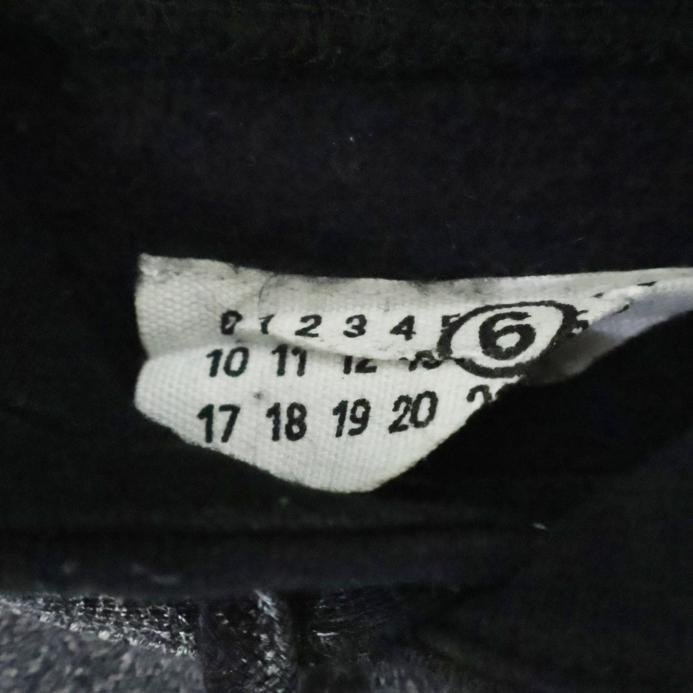 SUPREME(シュプリーム) 24SS ×MM6 Maison Margiela Foil Box Logo Hooded Sweatshirt エムエムシックスメゾンマルジェラ ボックスロゴ スウェット プルオーバーパーカー ブラック