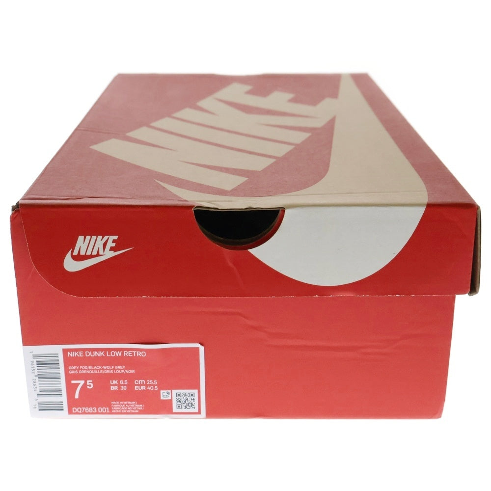NIKE(ナイキ) DUNK LOW RETRO CHENILLE SWOOSH ダンク レトロ シェニール スウッシュ ローカットスニーカー ブラック US7.5/25.5cm DQ7683-001