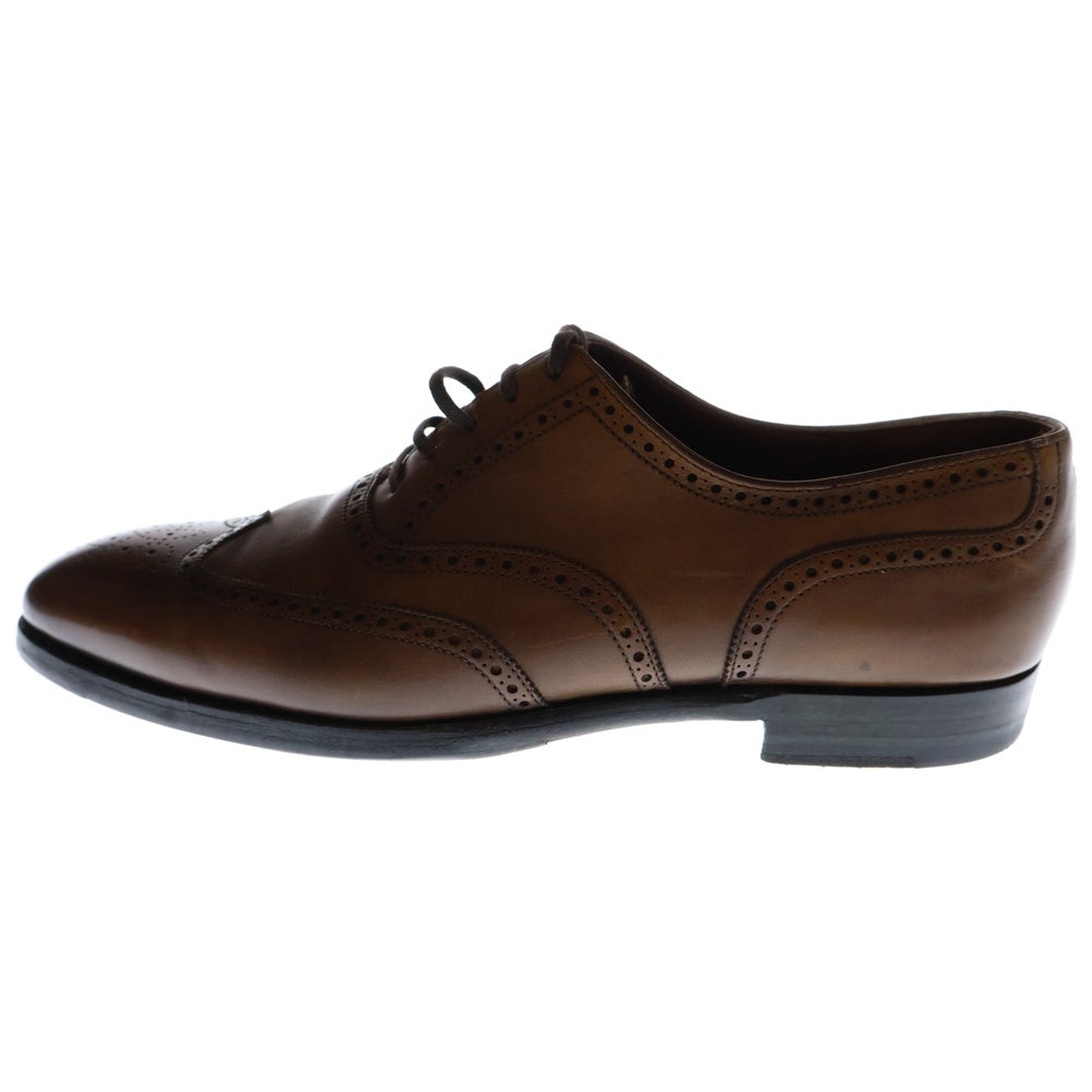 Crockett&Jones(クロケットアンドジョーンズ) 外羽根 ウイングチップ レザー シューズ ブラウン