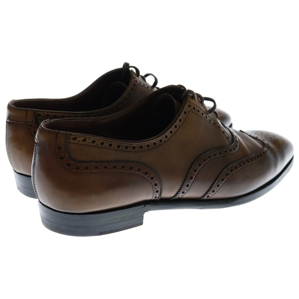 Crockett&Jones(クロケットアンドジョーンズ) 外羽根 ウイングチップ レザー シューズ ブラウン
