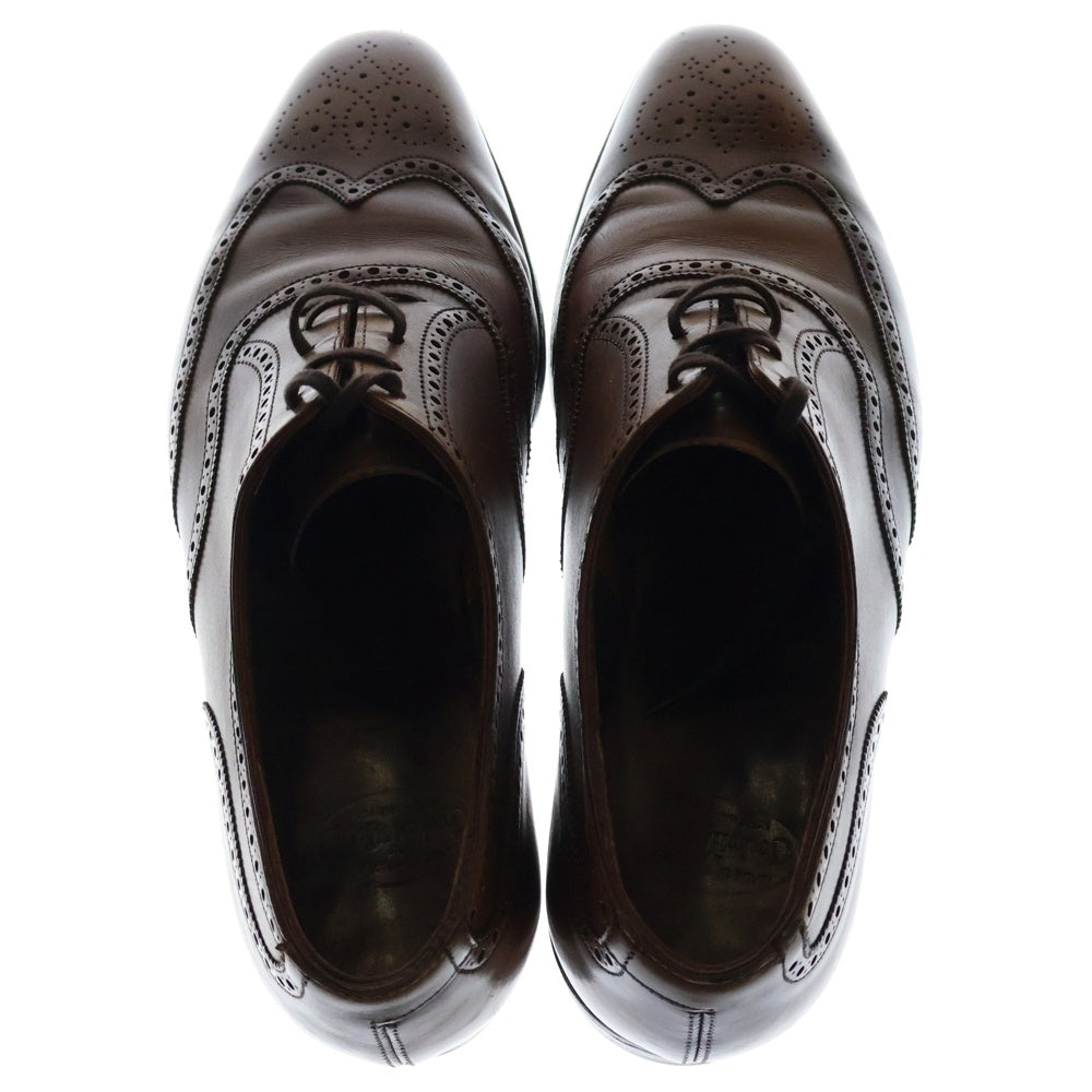 Crockett&Jones(クロケットアンドジョーンズ) 外羽根 ウイングチップ レザー シューズ ブラウン