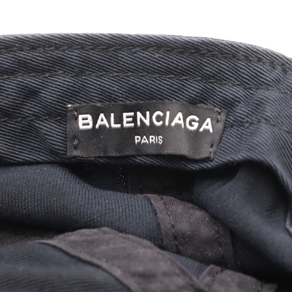BALENCIAGA(バレンシアガ) 18SS SINNERS CAP ロゴ刺繍 ベースボールキャップ 帽子 ブラック 487067 410B7
