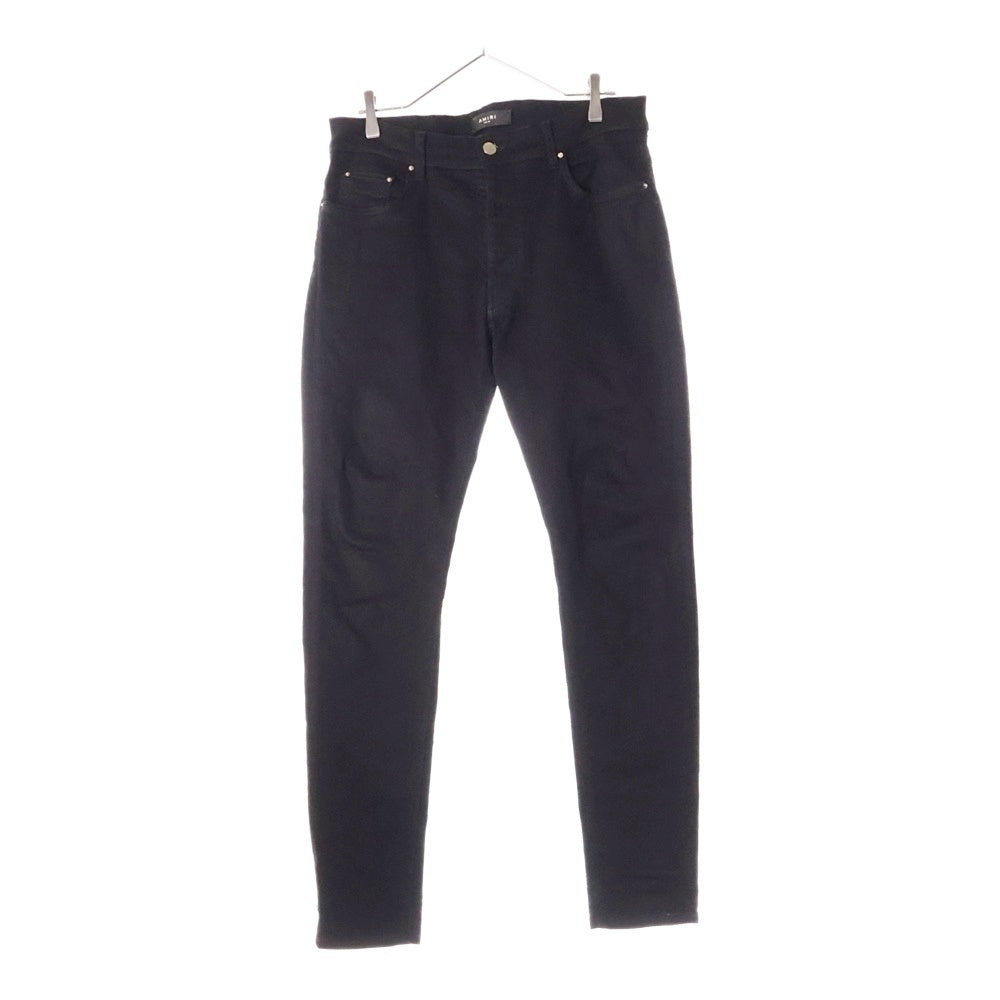 AMIRI(アミリ) ダメージ加工 ボタンフライ ストレッチ スリムスキニー デニムパンツ ジーンズ ブラック