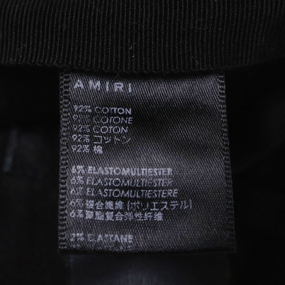 AMIRI(アミリ) ダメージ加工 ボタンフライ ストレッチ スリムスキニー デニムパンツ ジーンズ ブラック