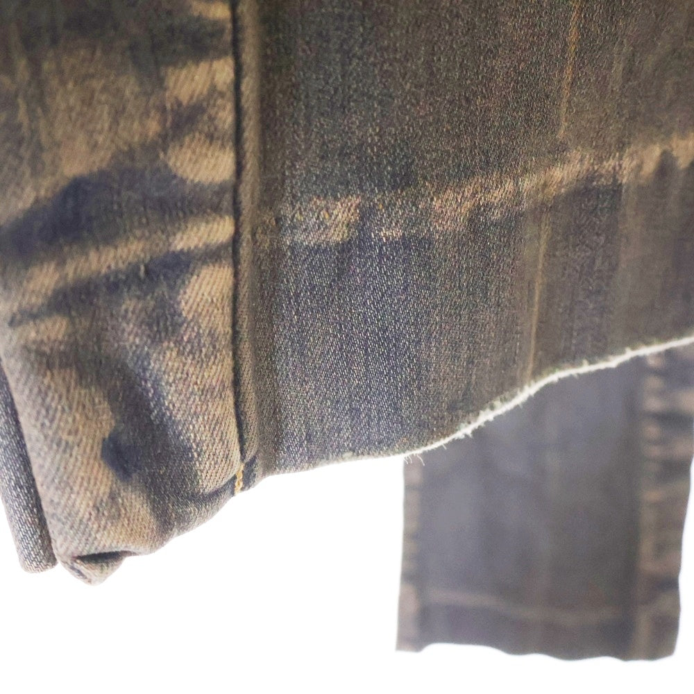 AMIRI(アミリ) 23AW STACK FLAIR JEAN 裾スナップボタン ダメージ加工 スタック フレア ジーンズ デニムパンツ インディゴ PS23MDF001