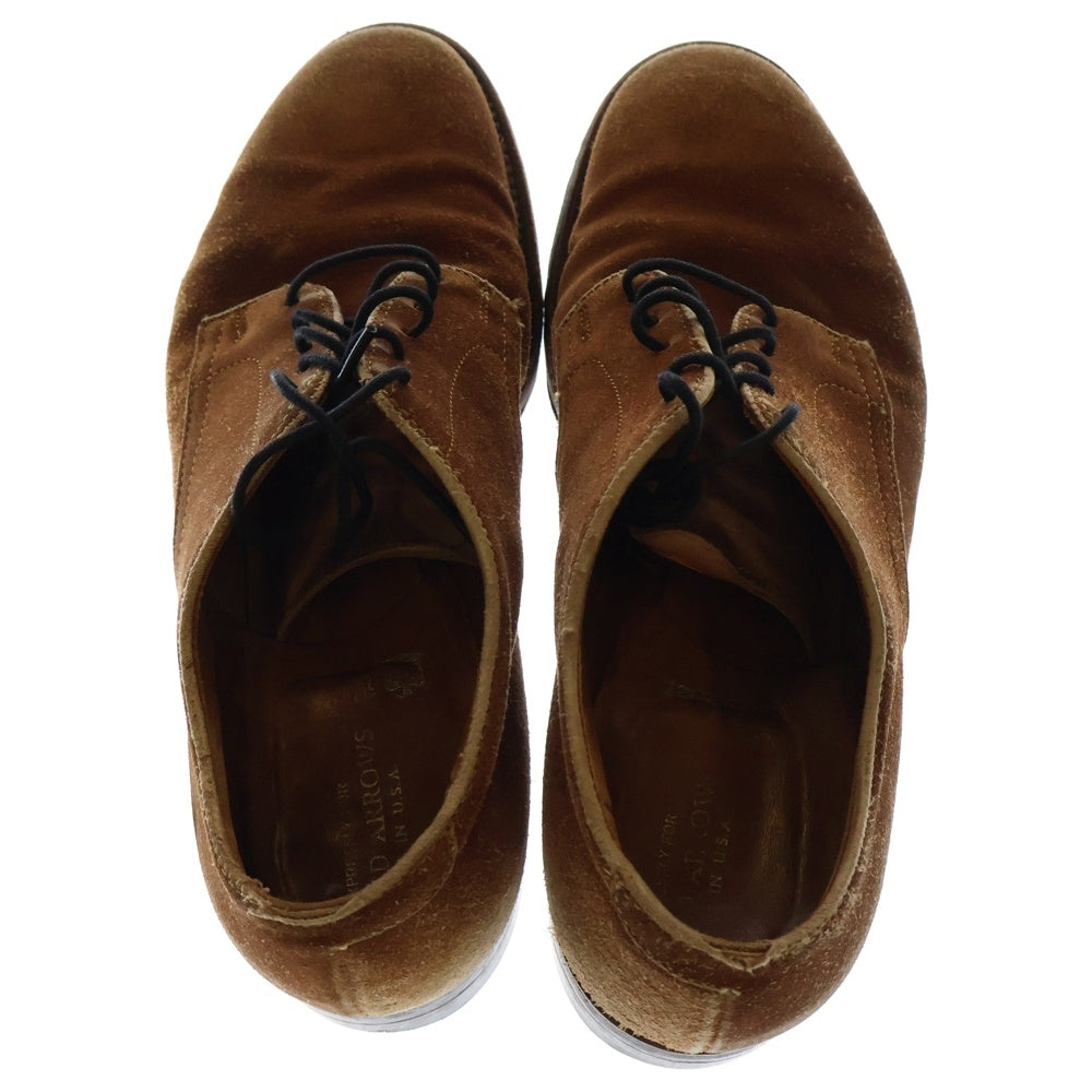 Alden(オールデン) ×UNITED ARROWS モディファイドラスト プレーントゥ スウェード レザー シューズ ブラウン 535047