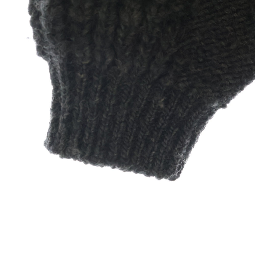 YOKE(ヨーク) 22AW IREGULAR KNITTED CREWNECK SWEATER イレギュラー クルーネック ニット セーター ブラック YK22AW0426S