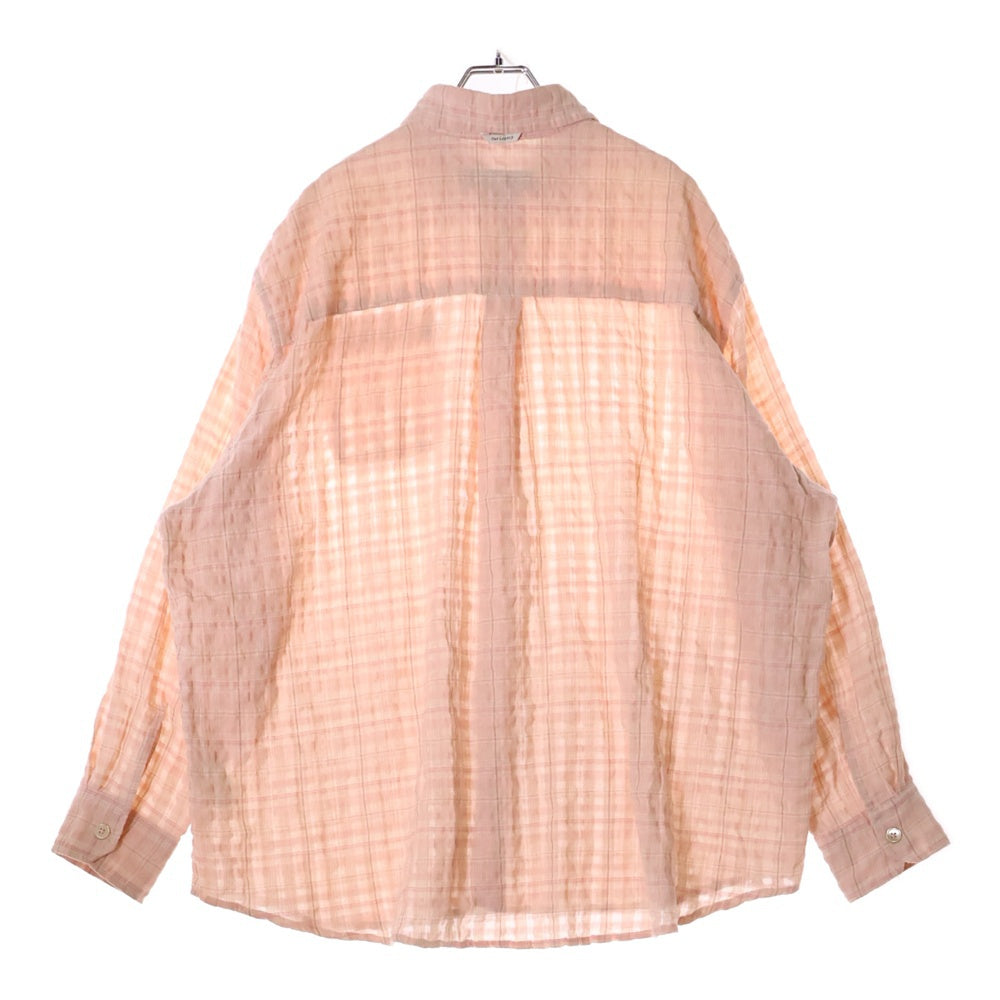 OUR LEGACY(アワーレガシー) 24SS BORROWED SHIRT ブロー 長袖チェックシャツ ピンク M2242BP