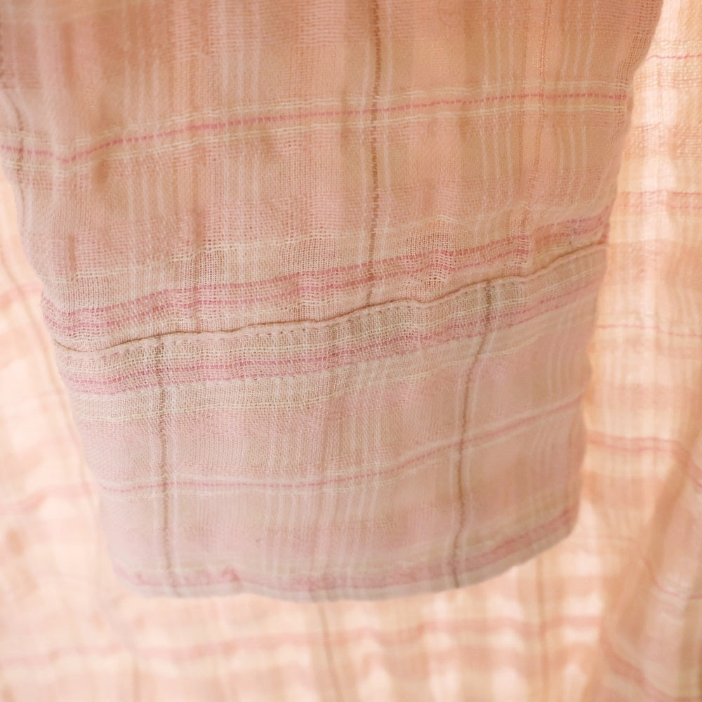 OUR LEGACY(アワーレガシー) 24SS BORROWED SHIRT ブロー 長袖チェックシャツ ピンク M2242BP