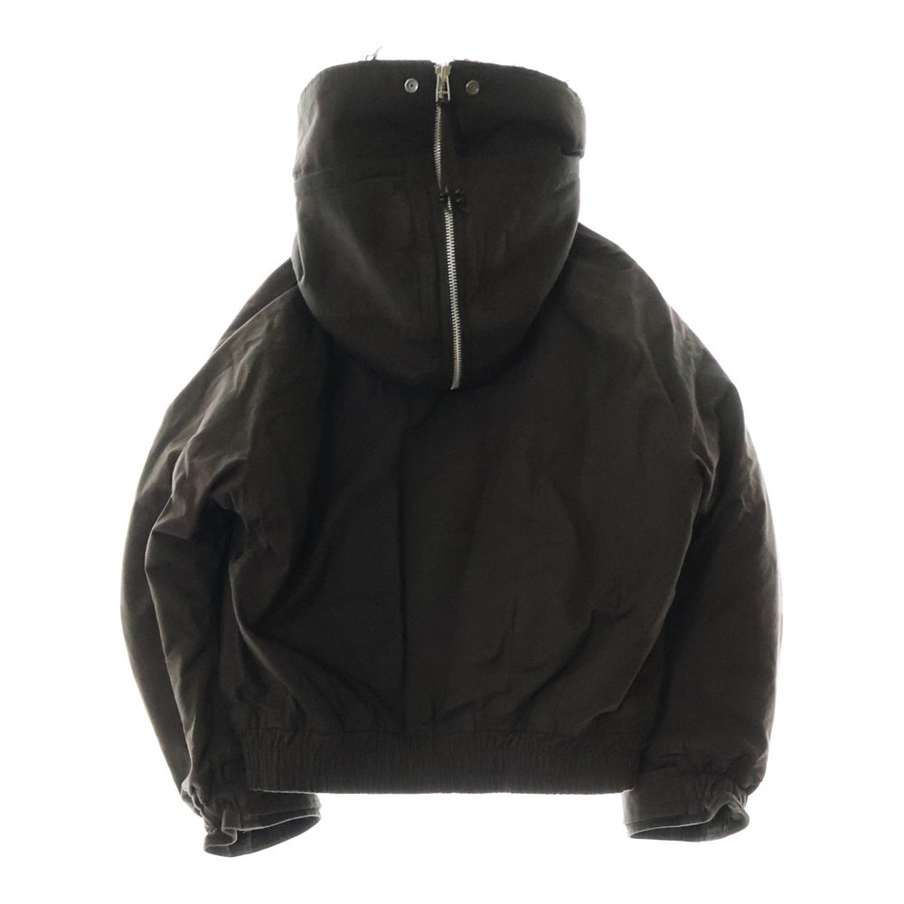 NVRFRGT(ネバーフォーゲット) 24AW PADDED HOODED BOMBER JACKET パット入り フーデット ボンバージャケット ブラウン NF242J04