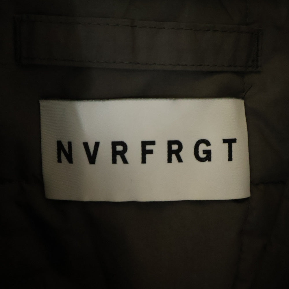 NVRFRGT(ネバーフォーゲット) 24AW PADDED HOODED BOMBER JACKET パット入り フーデット ボンバージャケット ブラウン NF242J04