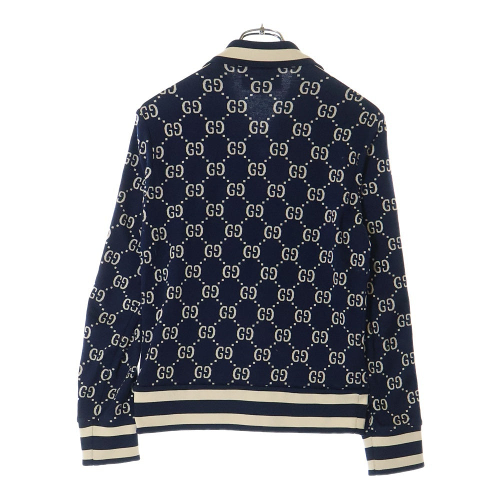 GUCCI(グッチ) 18AW GG Jacquard Cotton Jacket GGジャカード コットン サイドライン トラックジャケット ネイビー 496919 X9V05