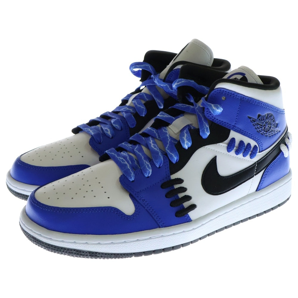 NIKE(ナイキ) AIR JORDAN 1 MID SISTER HOOD エア ジョーダン 1 ミッド シスター フッド ハイカットスニーカー ブルー/ホワイト/ブラック US10.5/27.5cm CV0152-401