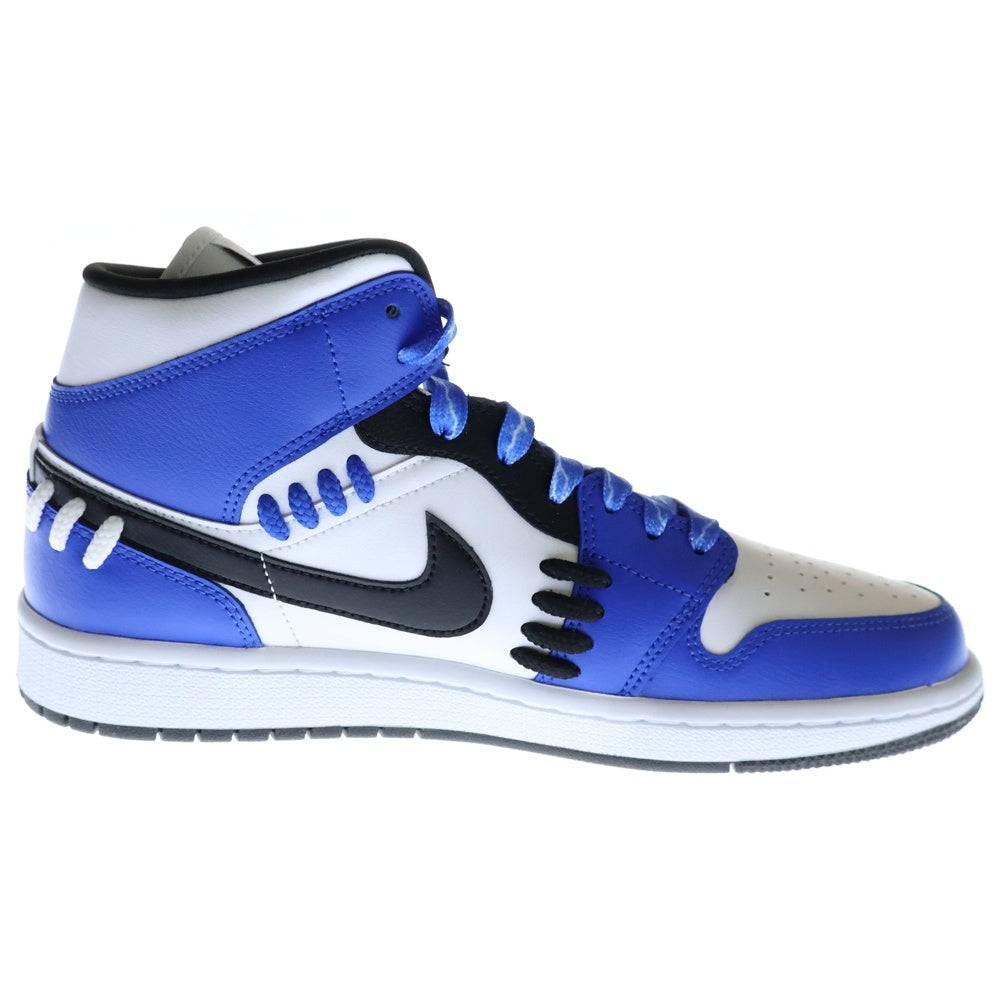 NIKE(ナイキ) AIR JORDAN 1 MID SISTER HOOD エア ジョーダン 1 ミッド シスター フッド ハイカットスニーカー ブルー/ホワイト/ブラック US10.5/27.5cm CV0152-401