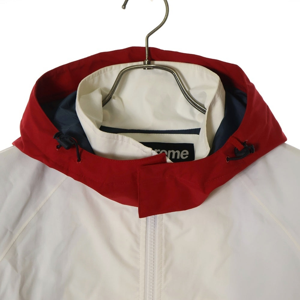 SUPREME(シュプリーム) 18AW GORE-TEX Court Jacket ゴアテックス コート ジップアップ フーデッド ナイロン マウンテンジャケット ホワイト/レッド