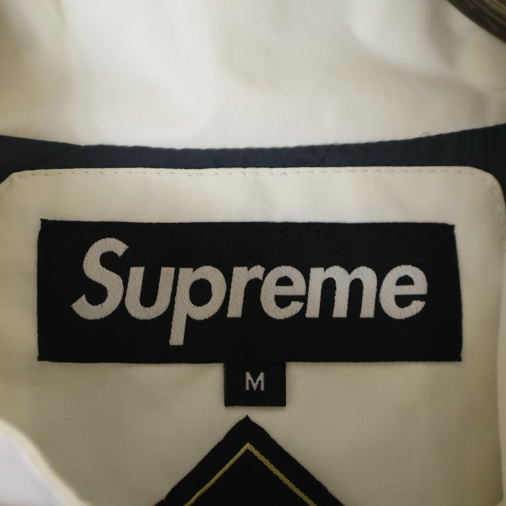 SUPREME(シュプリーム) 18AW GORE-TEX Court Jacket ゴアテックス コート ジップアップ フーデッド ナイロン マウンテンジャケット ホワイト/レッド