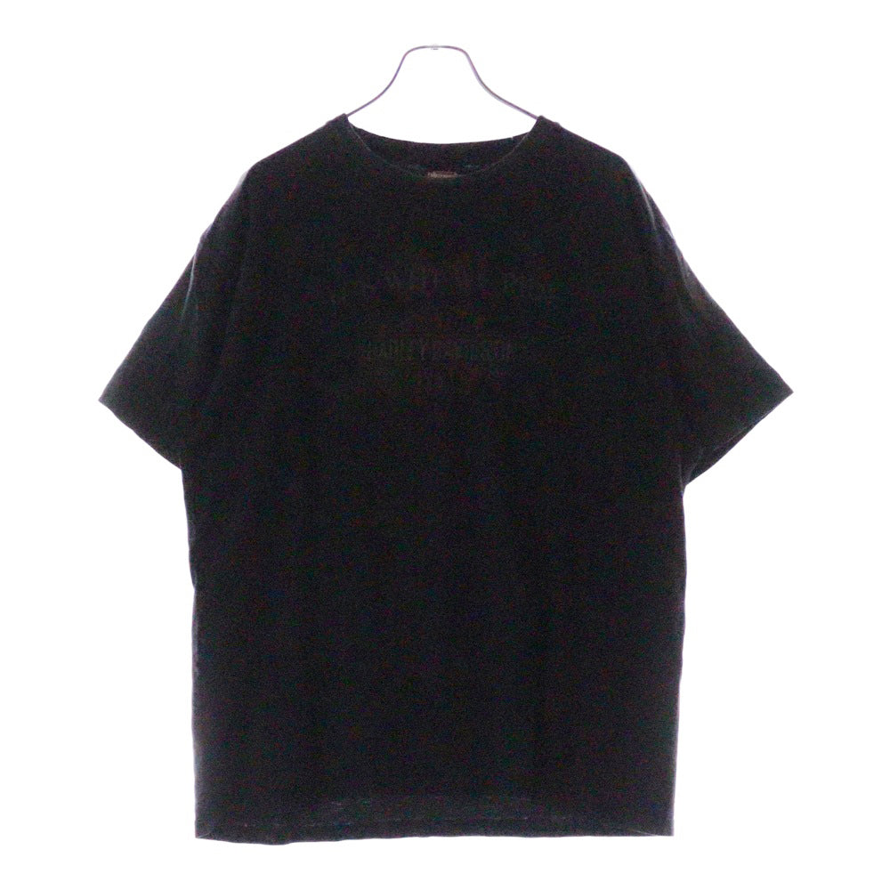 HARLEY DAVIDSON(ハーレーダビッドソン) WISCONSIN ウィスコンシン 両面プリント 半袖Tシャツ カットソー ブラック