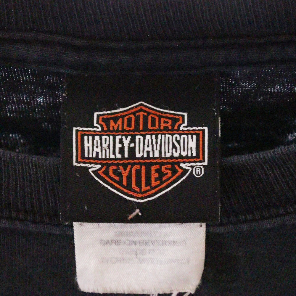 HARLEY DAVIDSON(ハーレーダビッドソン) WISCONSIN ウィスコンシン 両面プリント 半袖Tシャツ カットソー ブラック